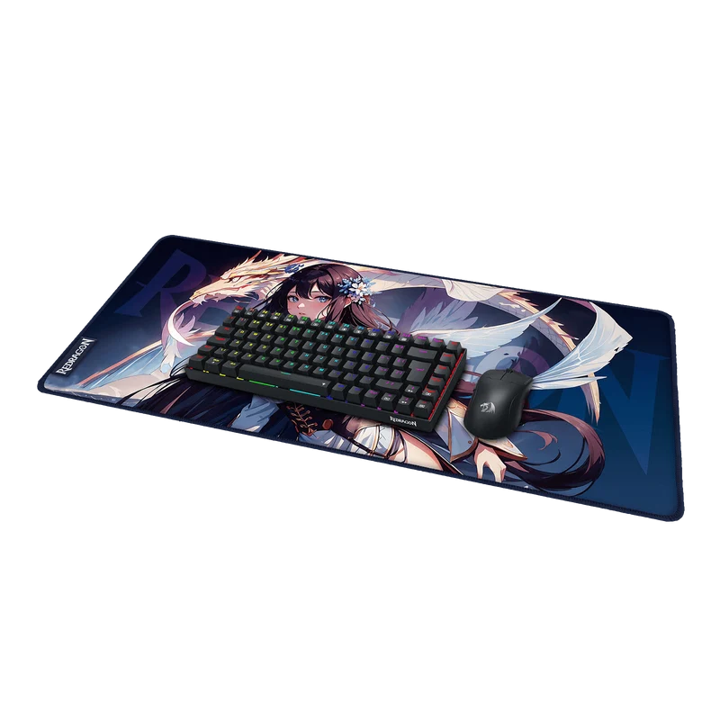 P046 Anime Blue Gaming Mouse Pad/Desk Mat