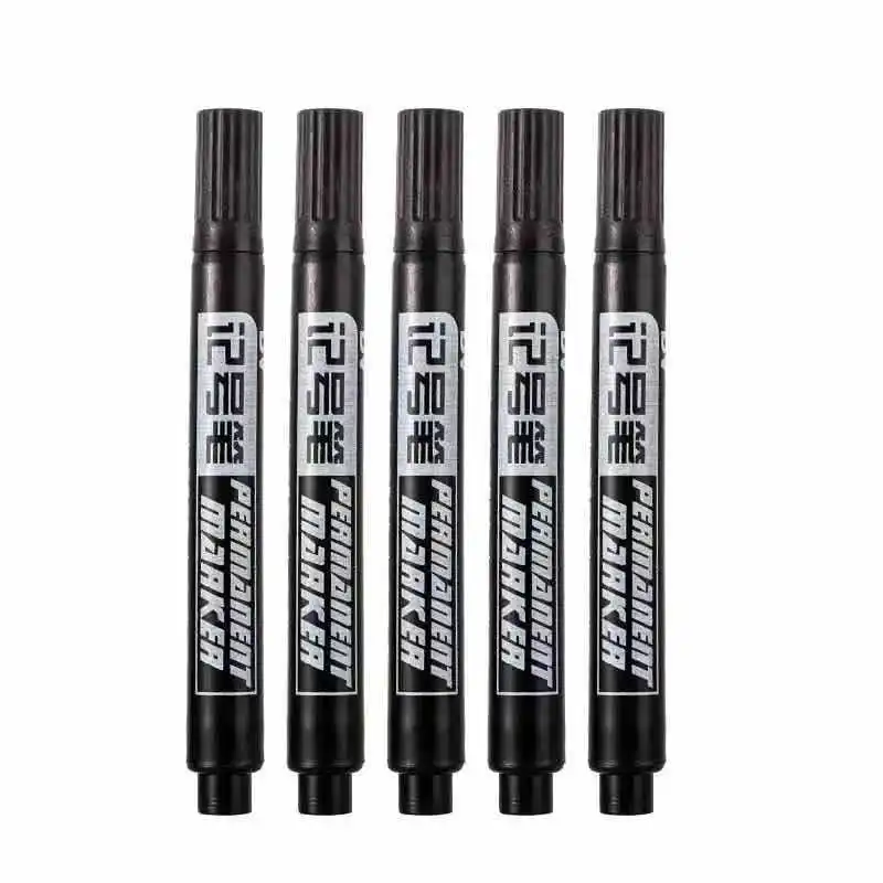 Non-Toxic Quick Drying Oil-Based Waterproof Permanent Paint CD Marker Pen Set Black Blue Red 0.5mm/1mm Tips 1.5mm Width for