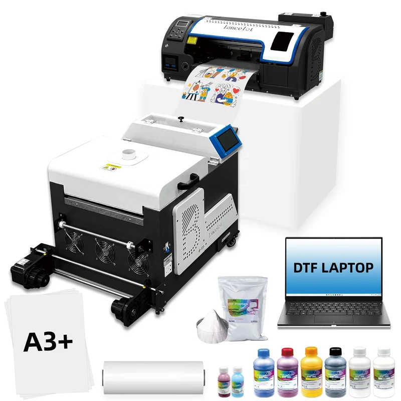Lancelot M1630 Pro A3 DTF Printer with Automatic Powder Shaker Dryer System Holiday Mode Auto Cutting for T Shirt Printing