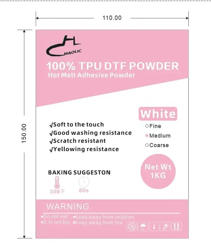 Top-Selling Haolic DTF Supplies Bundle: 250ml Ink + 1kg Scratch-Resistant Powder for Small Business