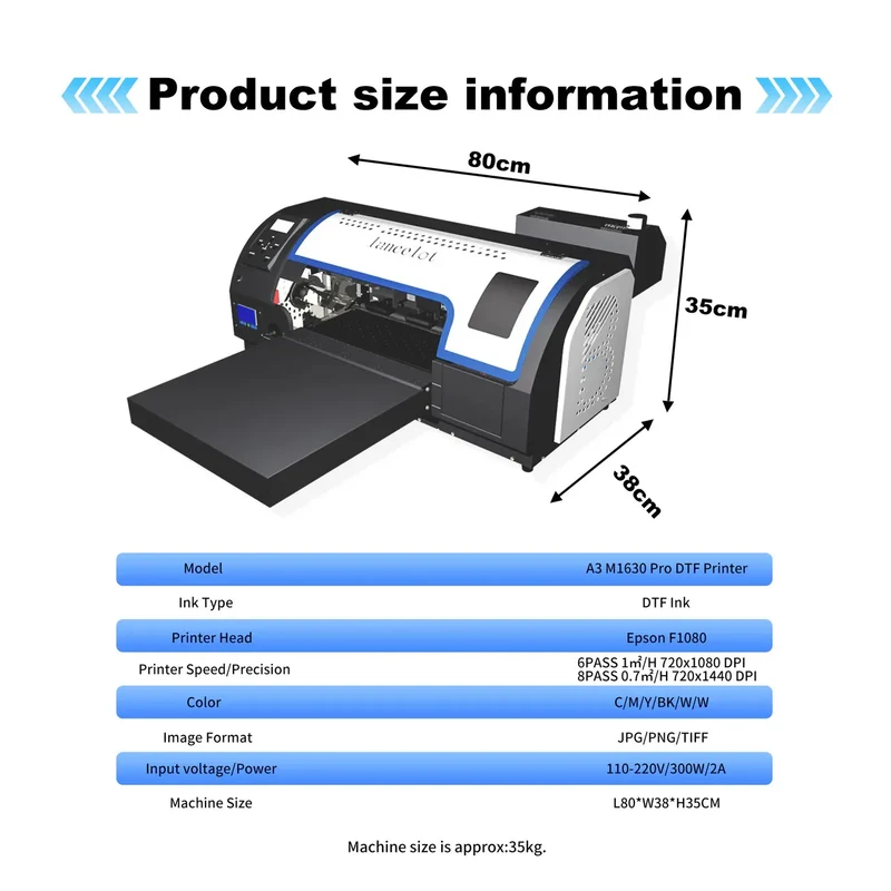 XP600 DTF Printer Large Format Direct to Film Printing Machine with Oven Laptop Ink Film and Powder for Custom Small Business