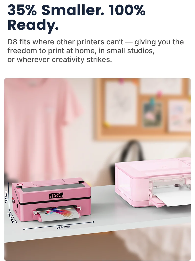 13-inch DTF Printer Mini Size Printing Machine T-shirt Transfers Printer Factory Price for Fabric Transfer Printing Business