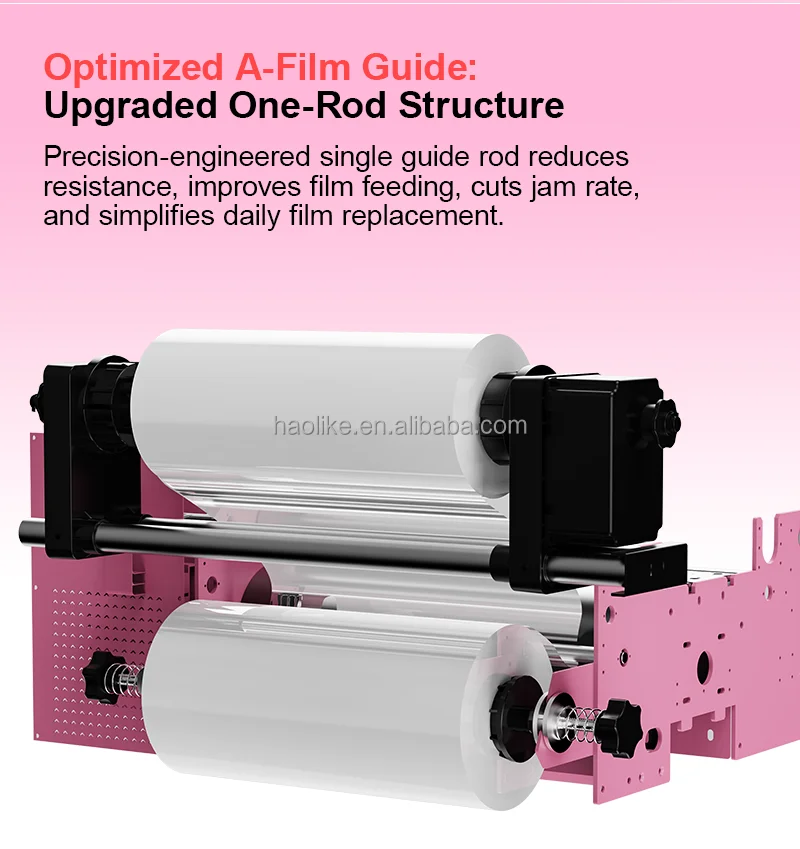 Christmas New A3 Smart Pink UX7 UV DTF Printer WIth DX7 Printhead for Cup Wraps, Stickers & Small Business