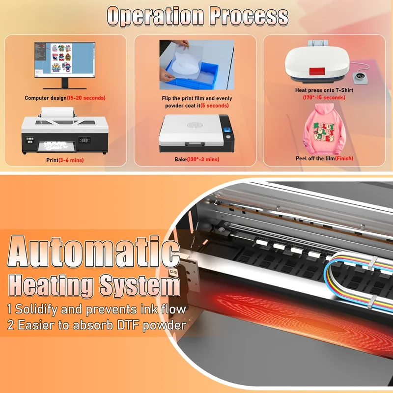 Low Price Dtf Printer Film Sticks Direct to Film Digital Dtf Printer T Shirt Printing Machine Oven Ink Dtf Printer Bundle Mix