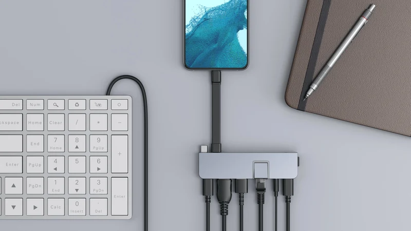 HyperDrive DUO PRO 7-in-2 USB-C Hub - Grau