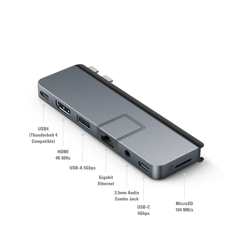 HyperDrive DUO PRO 7-in-2 USB-C Hub - Grau