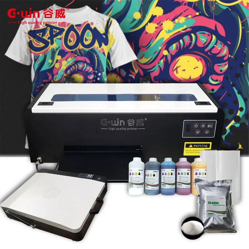 Gwin G200 A4 DTF Printer and Oven Multicolor Automatic Digital Sublimation New Condition Pigment Ink Small DTF Machine