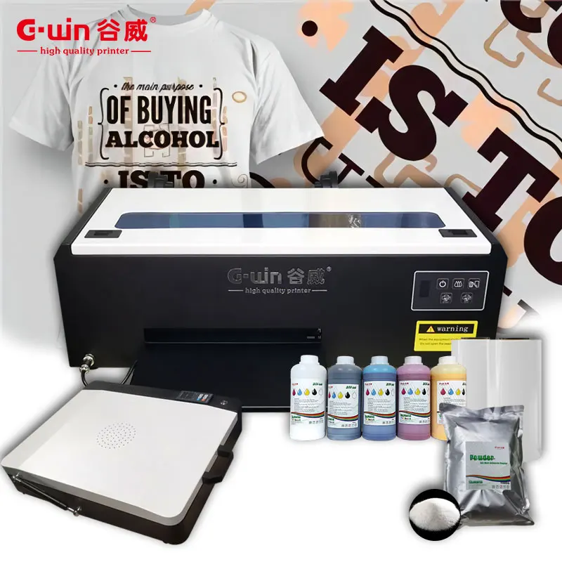 Gwin G200 A4 DTF Printer and Oven Multicolor Automatic Digital Sublimation New Condition Pigment Ink Small DTF Machine
