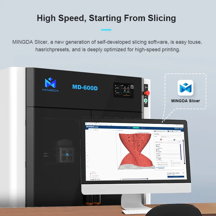 MD-600D High-Speed 3D Printer for Industrial Car Spare Parts Large Format Prototyping with Dual Nozzle Special Offer