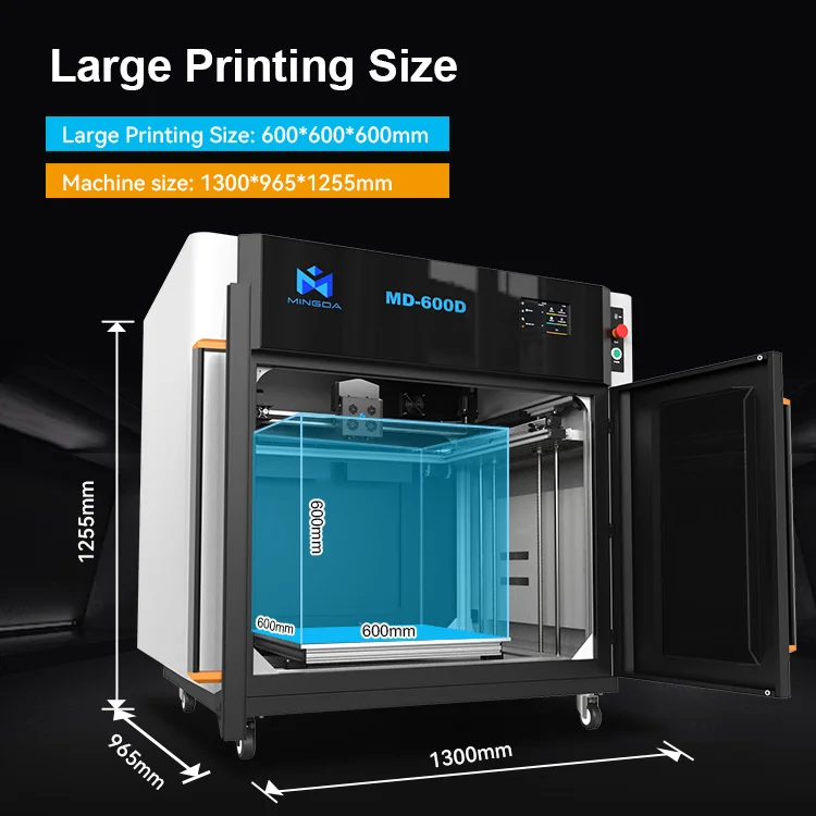 MD-600D High-Speed 3D Printer for Industrial Car Spare Parts Large Format Prototyping with Dual Nozzle Special Offer