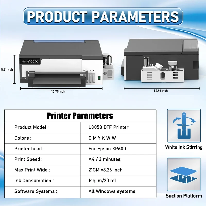 Better Printing Effect A4 Roll Machine XP600 t Shirt Printer Machine for Home Use DTF New Arrival Inkjet Machine