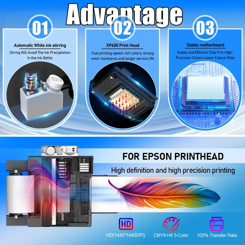Better Printing Effect A4 Roll Machine XP600 t Shirt Printer Machine for Home Use DTF New Arrival Inkjet Machine