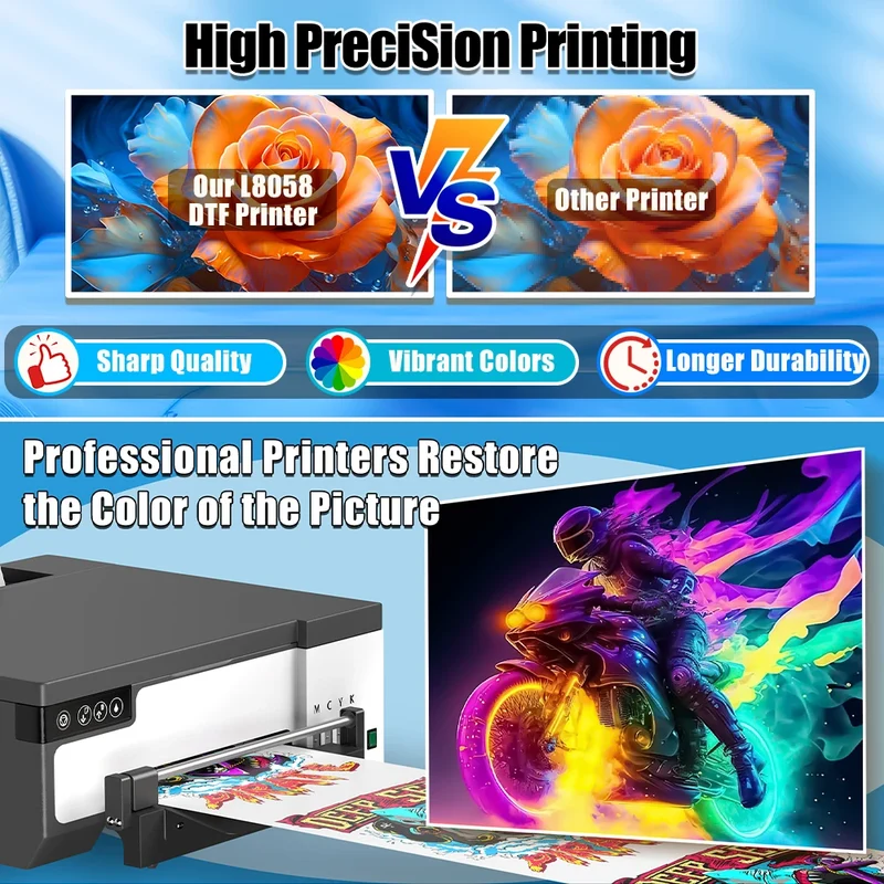 Better Printing Effect A4 Roll Machine XP600 t Shirt Printer Machine for Home Use DTF New Arrival Inkjet Machine