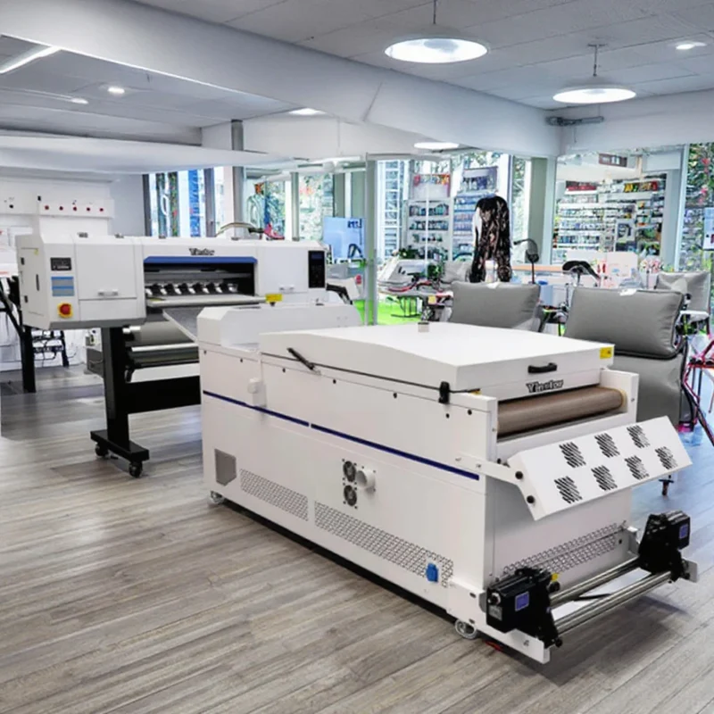 2024 White Toner DTF T Shirt Printer I3200 I1600 Craft Express Shaker Dryer 3 Heads 24'' Fluorescent 60cm New Condition 1 Year