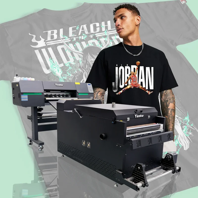 Yinstar 24 Inch Dtf Printer Digital Printer for T-shirt Clothes Textile Dual Printhead I3200 Digital Imprimante Dtf Printer