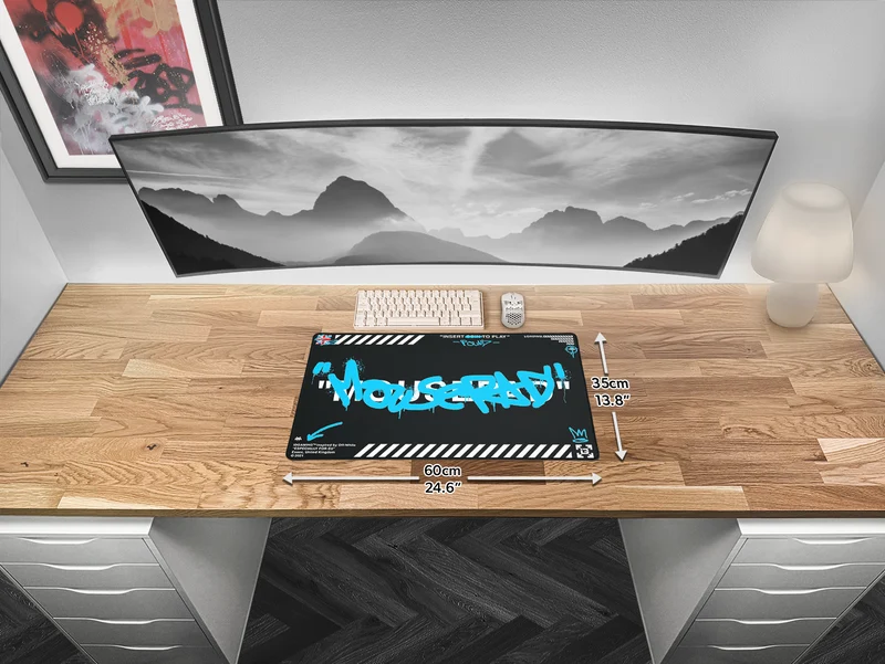 Graffiti-Mauspad Schwarz