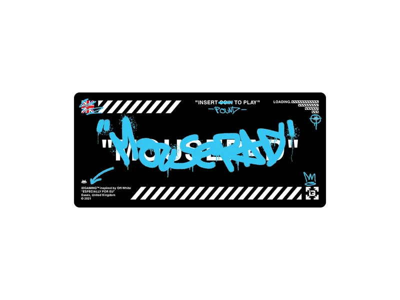 Graffiti-Mauspad Schwarz