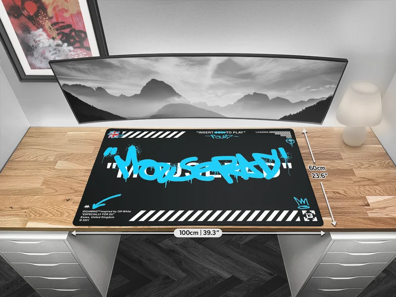 Graffiti-Mauspad Schwarz