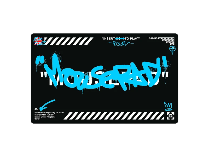 Graffiti-Mauspad Schwarz
