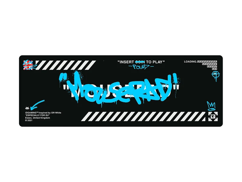 Graffiti-Mauspad Schwarz
