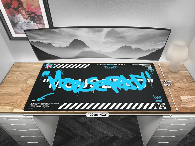 Graffiti-Mauspad Schwarz
