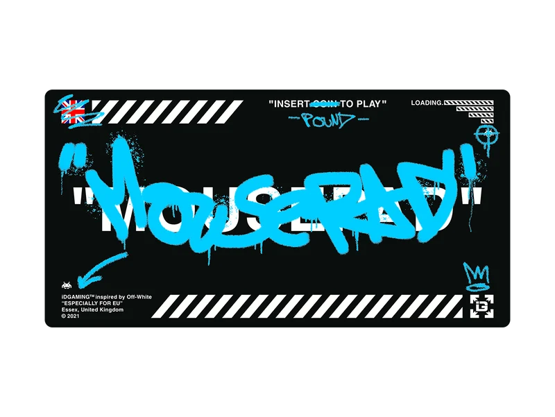 Graffiti-Mauspad Schwarz