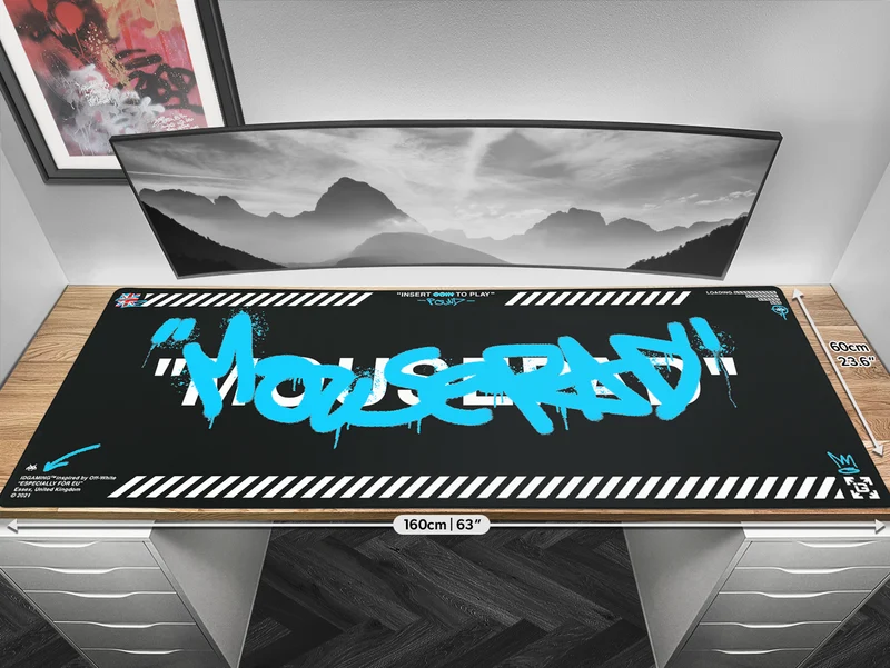 Graffiti-Mauspad Schwarz