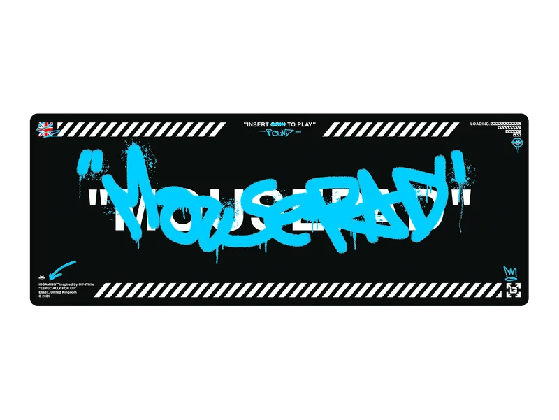 Graffiti-Mauspad Schwarz