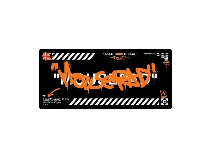 Graffiti-Mauspad Schwarz