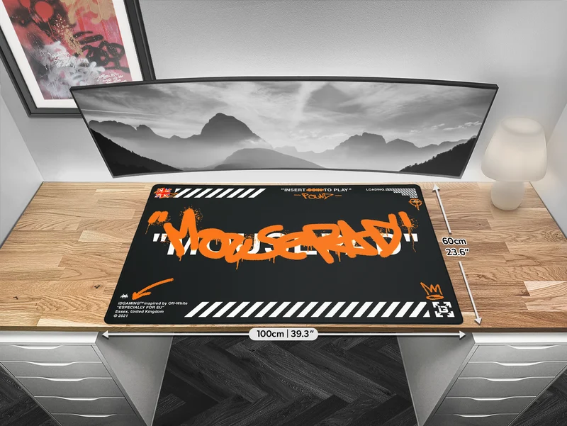 Graffiti-Mauspad Schwarz