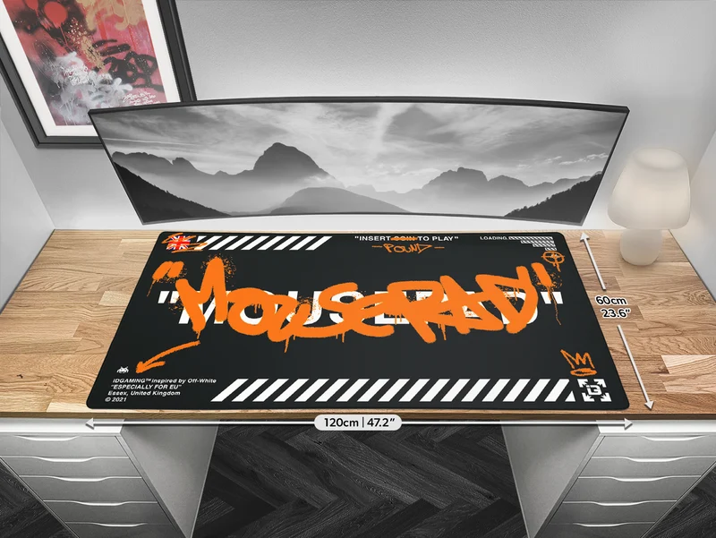 Graffiti-Mauspad Schwarz