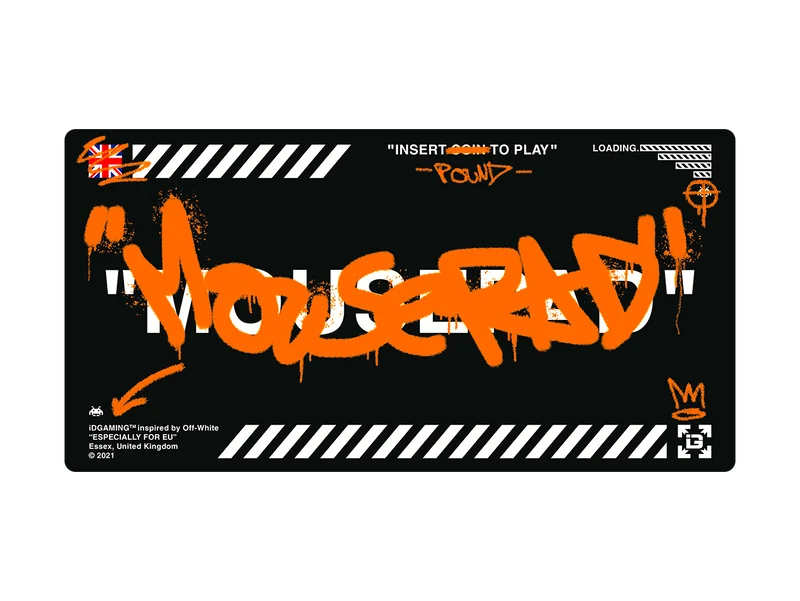 Graffiti-Mauspad Schwarz