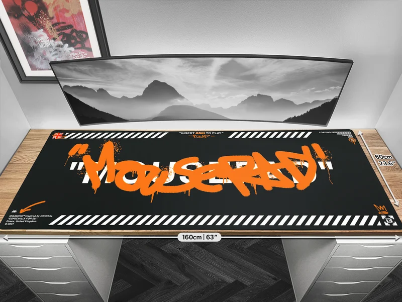 Graffiti-Mauspad Schwarz