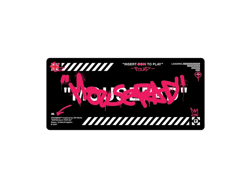 Graffiti-Mauspad Schwarz