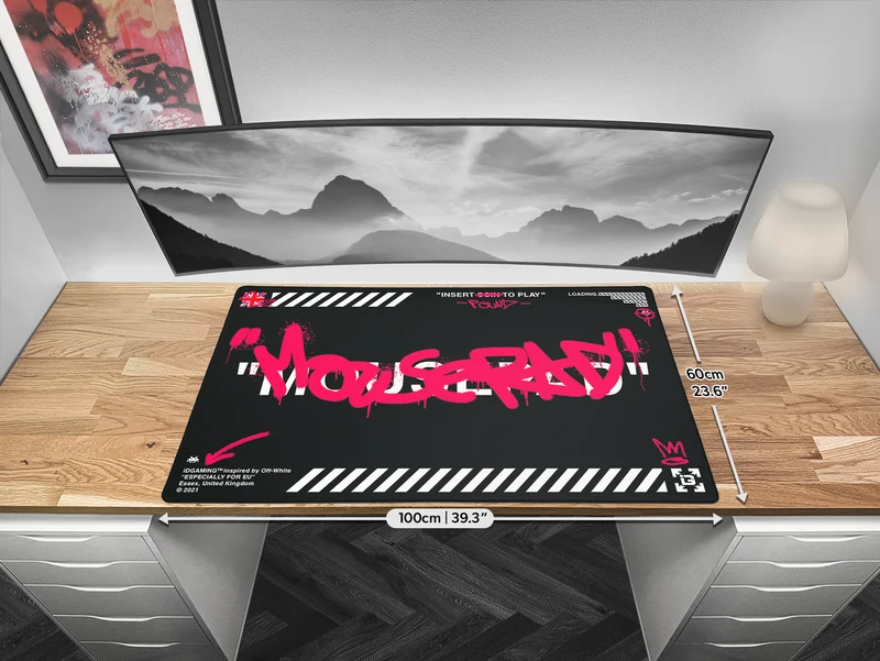 Graffiti-Mauspad Schwarz