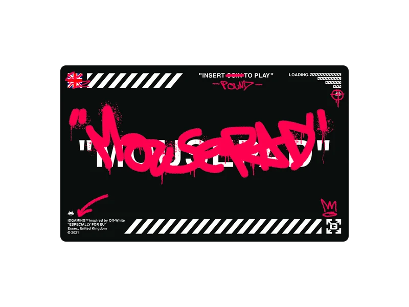 Graffiti-Mauspad Schwarz