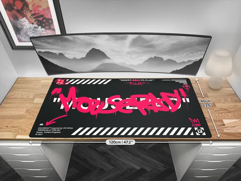 Graffiti-Mauspad Schwarz