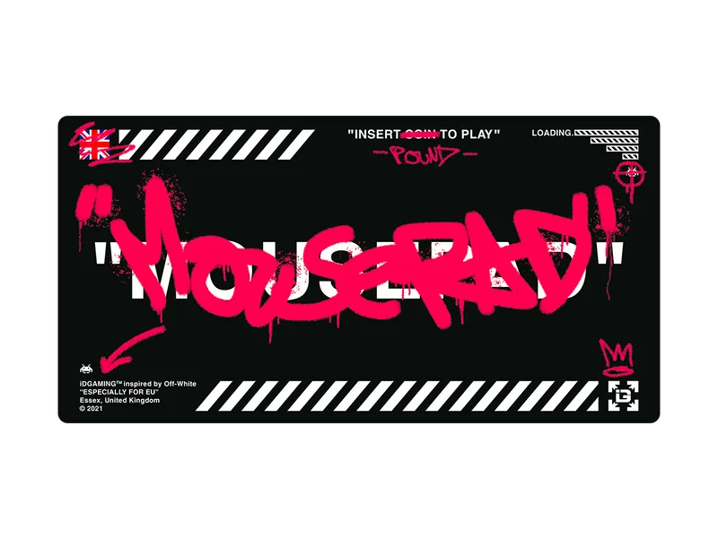 Graffiti-Mauspad Schwarz