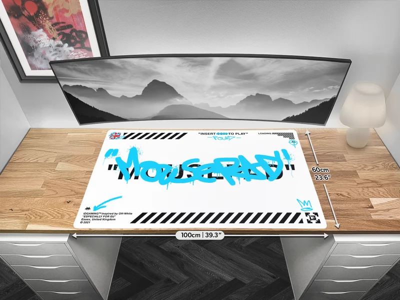 Graffiti-Mauspad Weiß