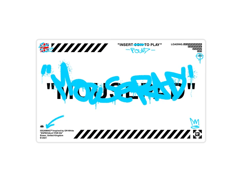 Graffiti-Mauspad Weiß