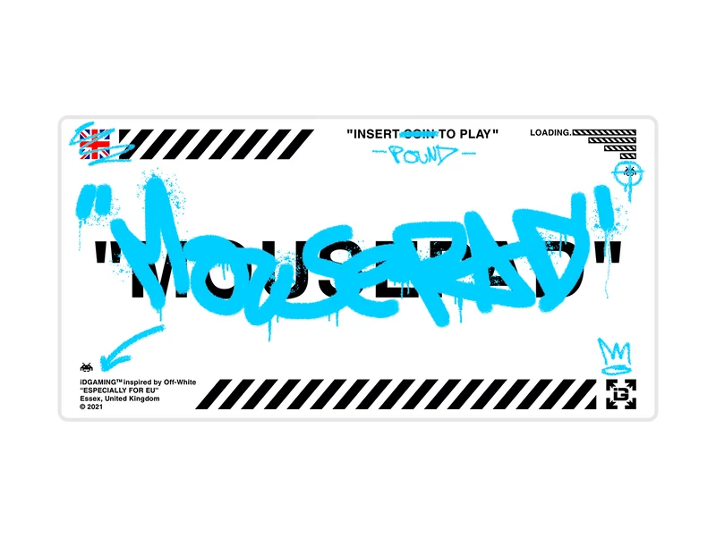 Graffiti-Mauspad Weiß