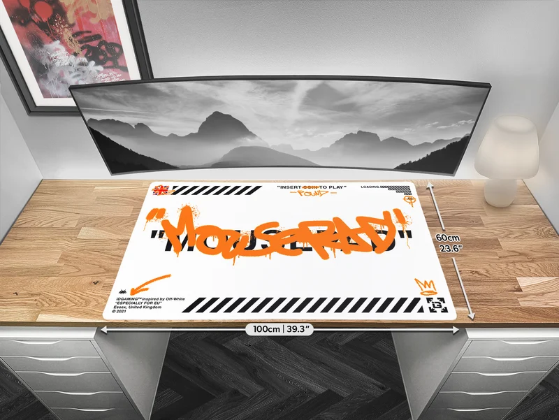Graffiti-Mauspad Weiß