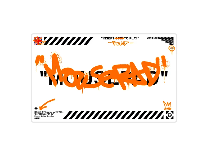Graffiti-Mauspad Weiß