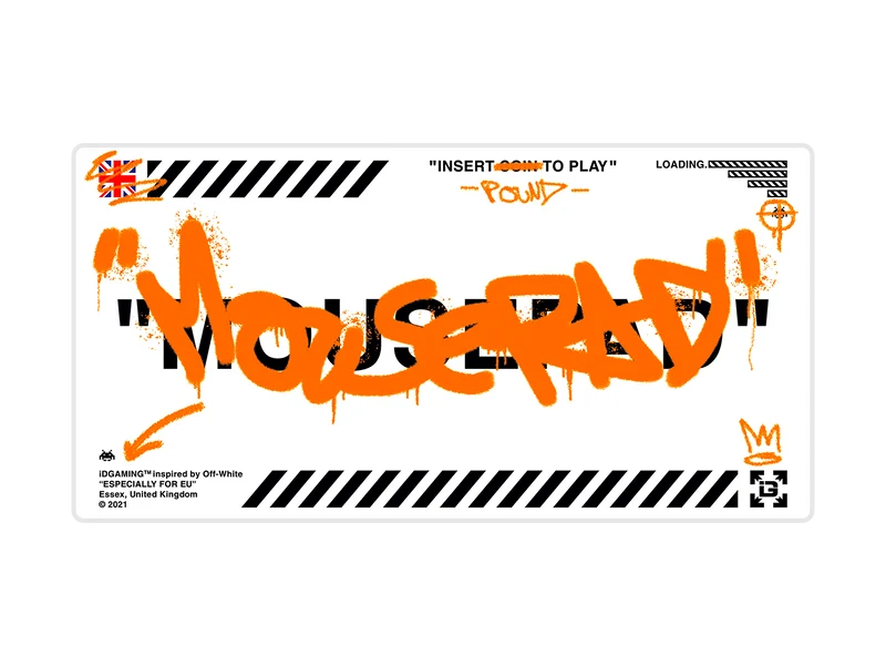 Graffiti-Mauspad Weiß