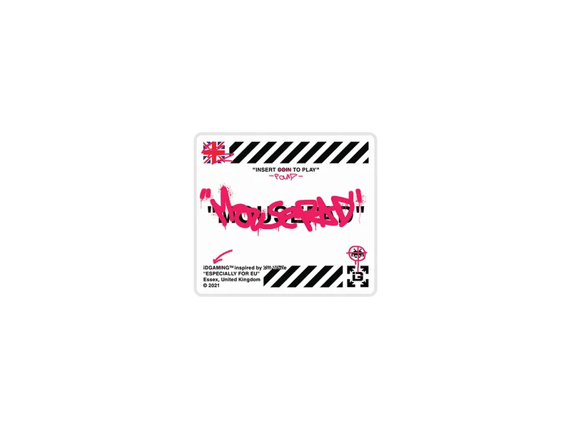 Graffiti-Mauspad Weiß