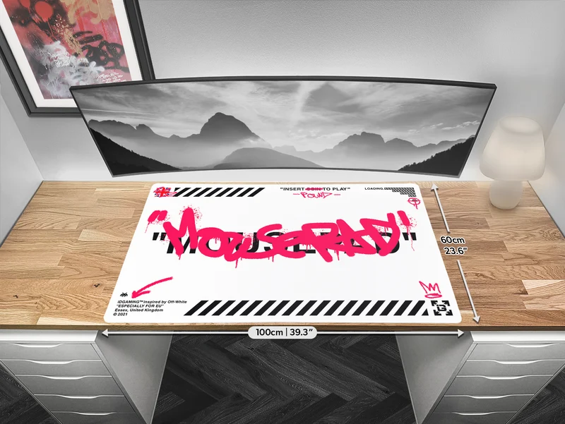 Graffiti-Mauspad Weiß