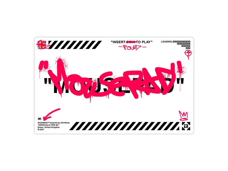 Graffiti-Mauspad Weiß