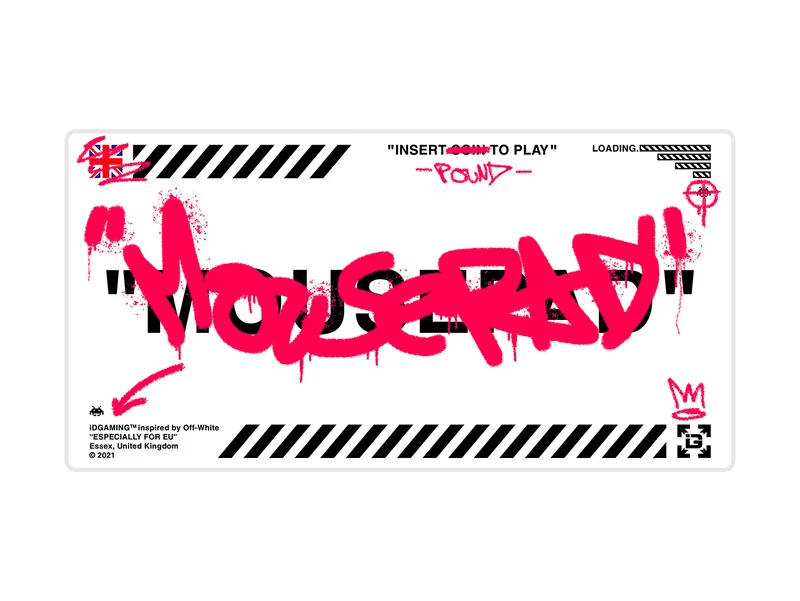 Graffiti-Mauspad Weiß