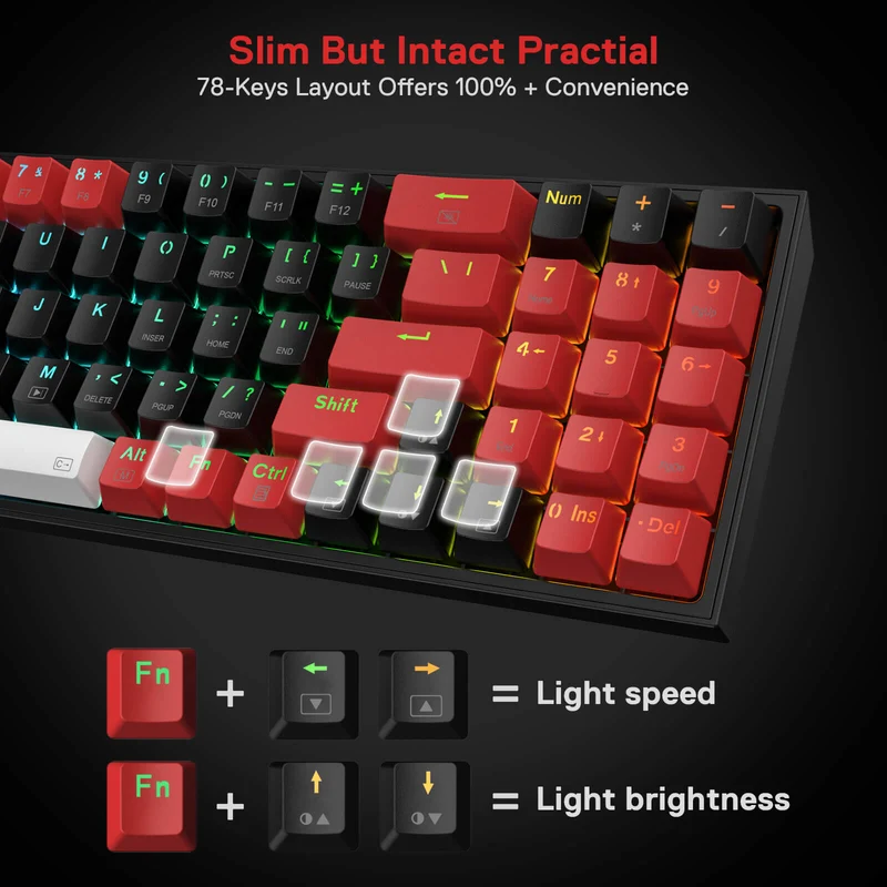(Open-box) POLLUX K628 PRO 75% Wireless Gaming Keyboard