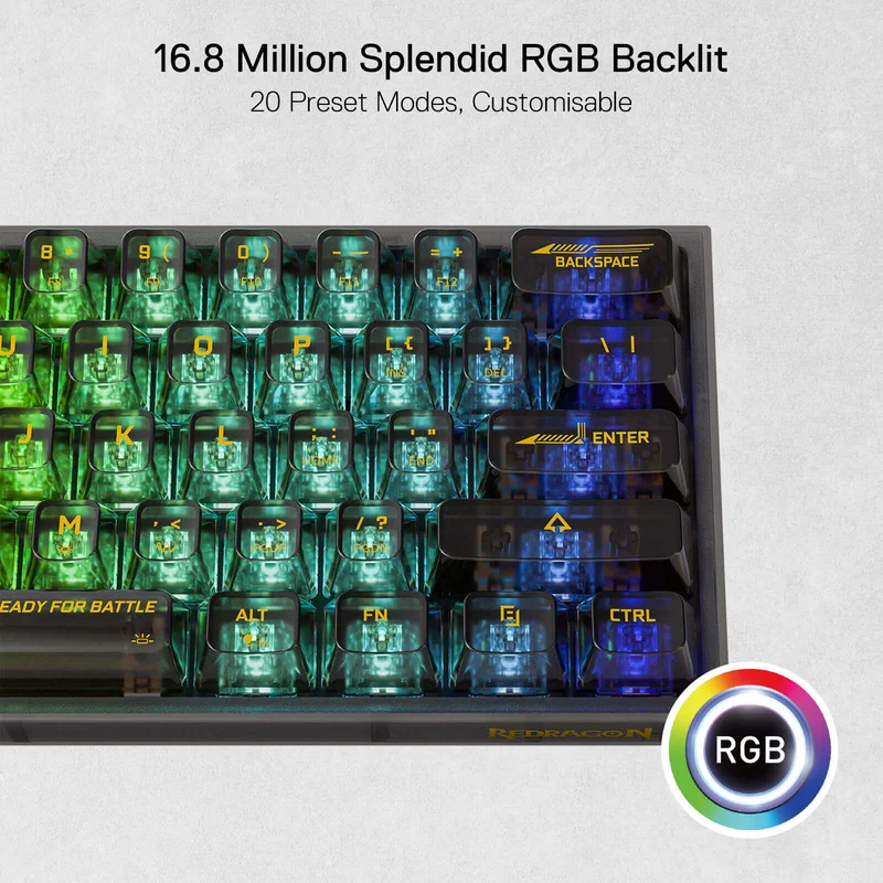 (Open-box) FIZZ K617 SE Full-Transparent Mechanical Keyboard
